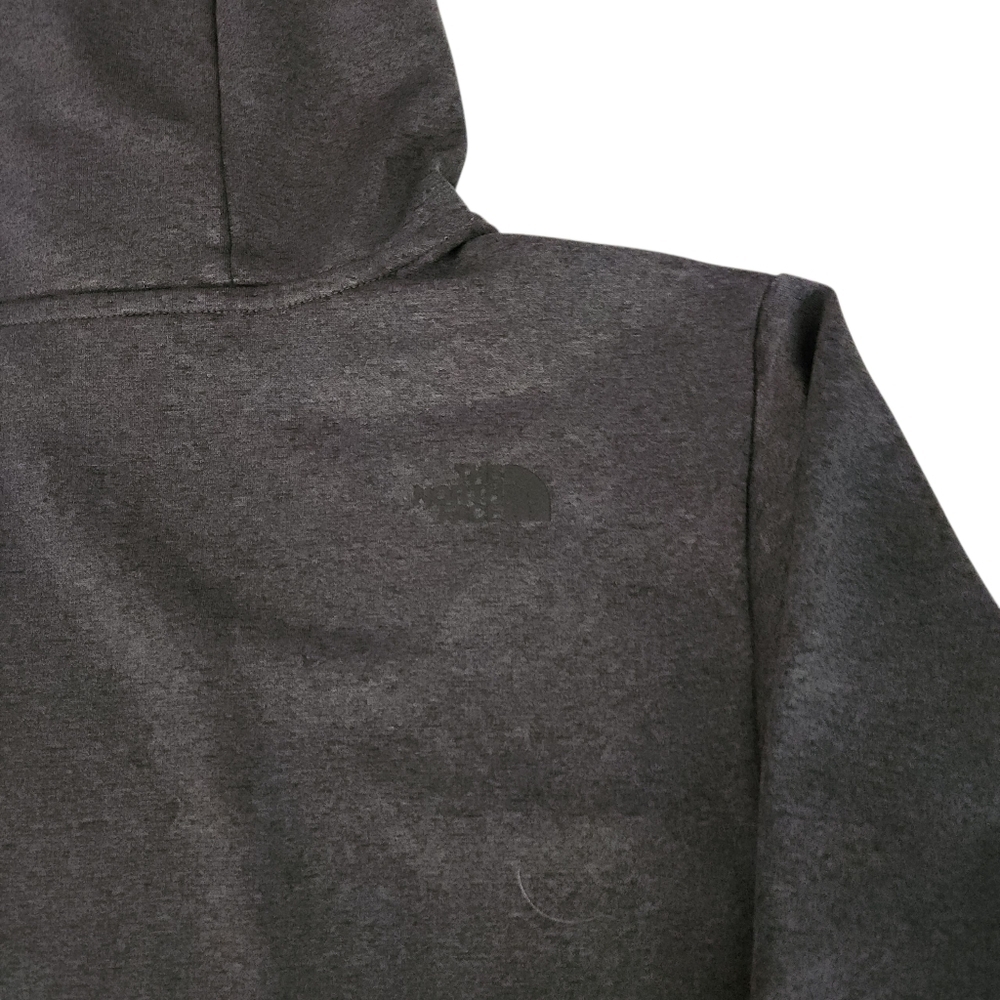 The North Face Men’s Heathered Charcoal Logo Fleece Pullover Hoodie M - like new - Picture 5 of 13